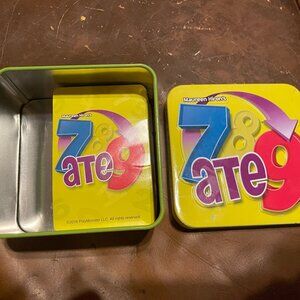 7 ATE 9 Mathematics Fun Fast Card Game by PlayMonster w/ Tin